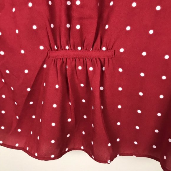 MADEWELL DAYLIGHT TIE SLEEVE TOP IN POLKA DOTS NWT - Picture 7 of 11